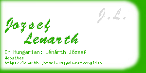 jozsef lenarth business card
