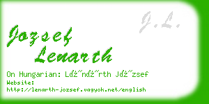 jozsef lenarth business card